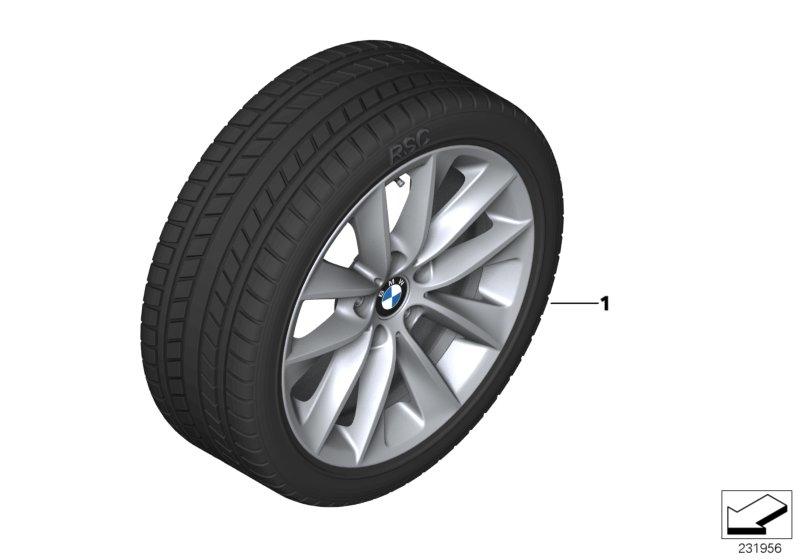 Compleet winterwiel V-spaak 307 - 18"