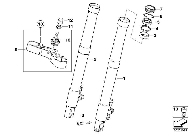 Glijbus/vorkbrug onder Ø 41mm