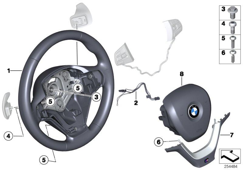 M sportstuurwiel airbag multif.  / paddels