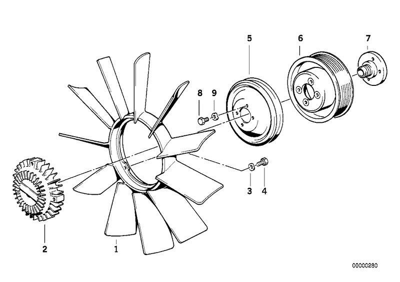 Koelsysteem-ventilator / ventilatorkoppel. 