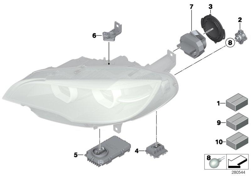 Afzonderlijke onderdelen koplampen LED