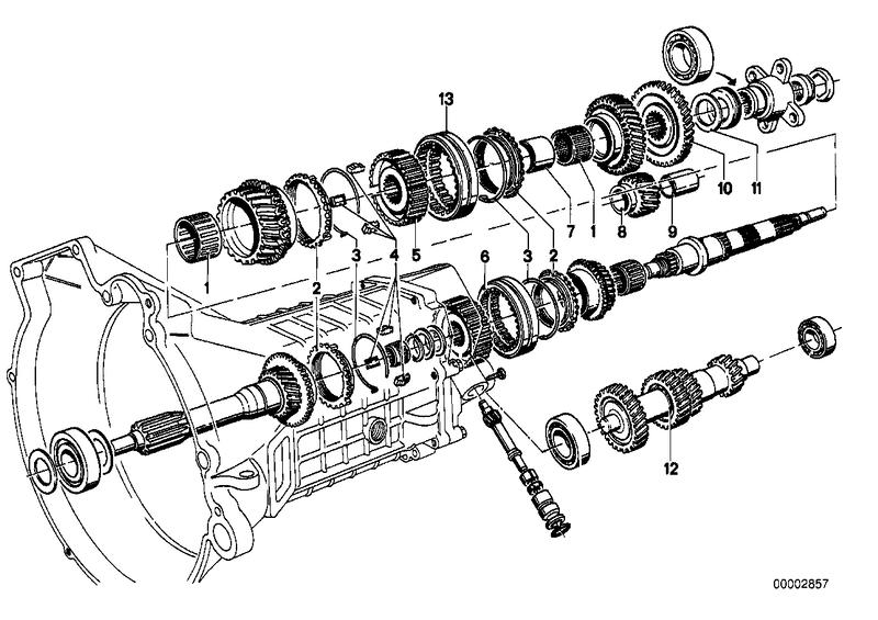 Getrag 242 tandwiel set, onderdeele