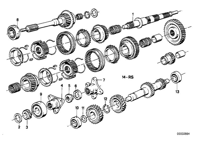 Getrag 242 tandw.set-onderdel./repar.set