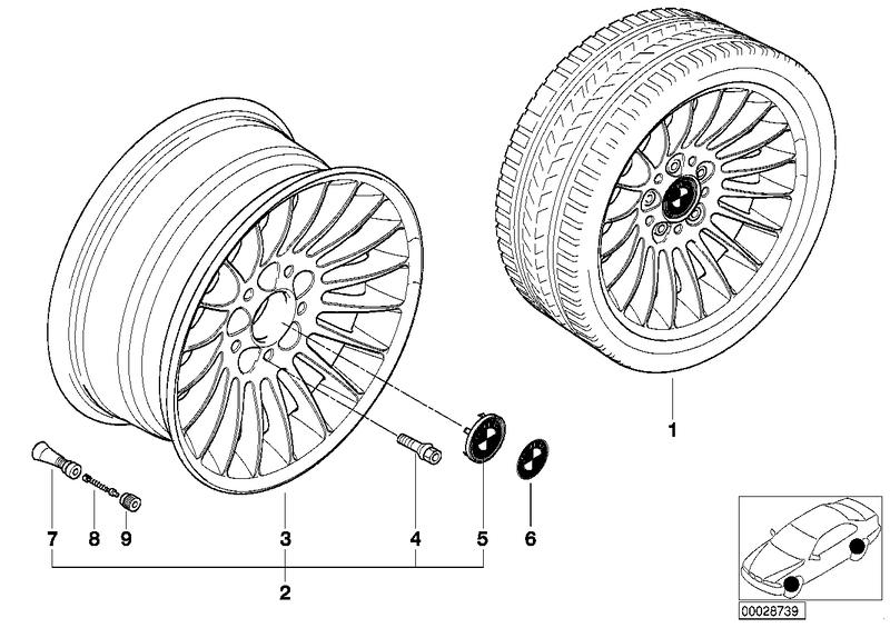 BMW wiel lichtmetaal radiale spaak 61