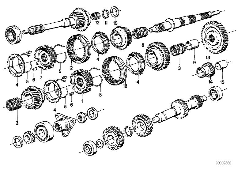 Getrag 242 tandwiel set, onderdeele