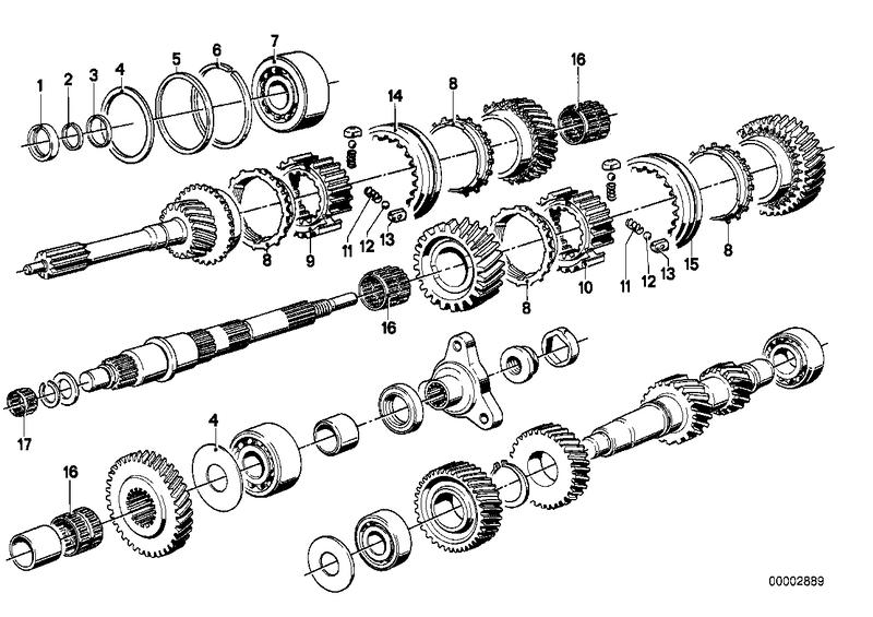 Getrag 262 tandwiel set, onderdeele