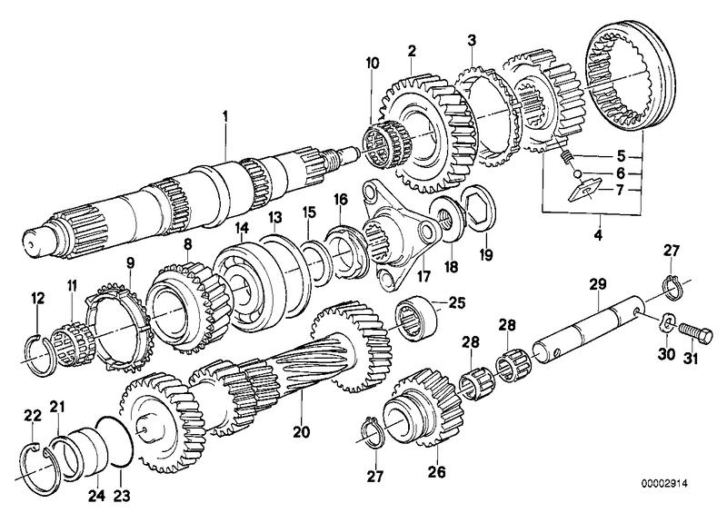 Getrag 240 tandwiel set, onderdeele