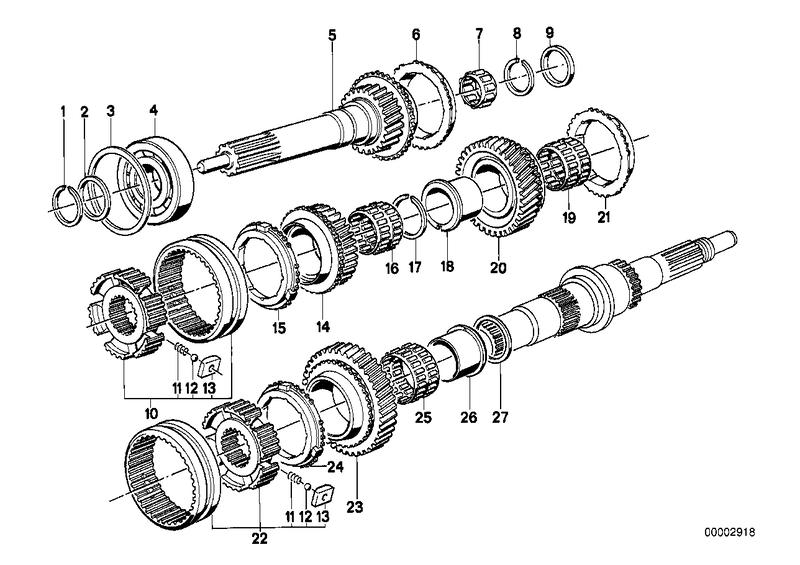 Getrag 280 tandwiel set, onderdeele