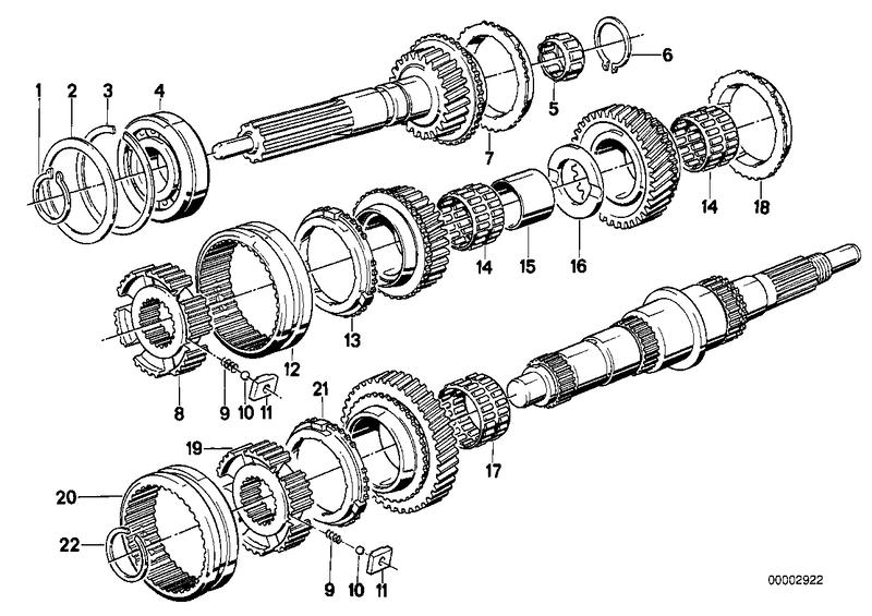 ZF s5-16 tandwiel set, onderdeele