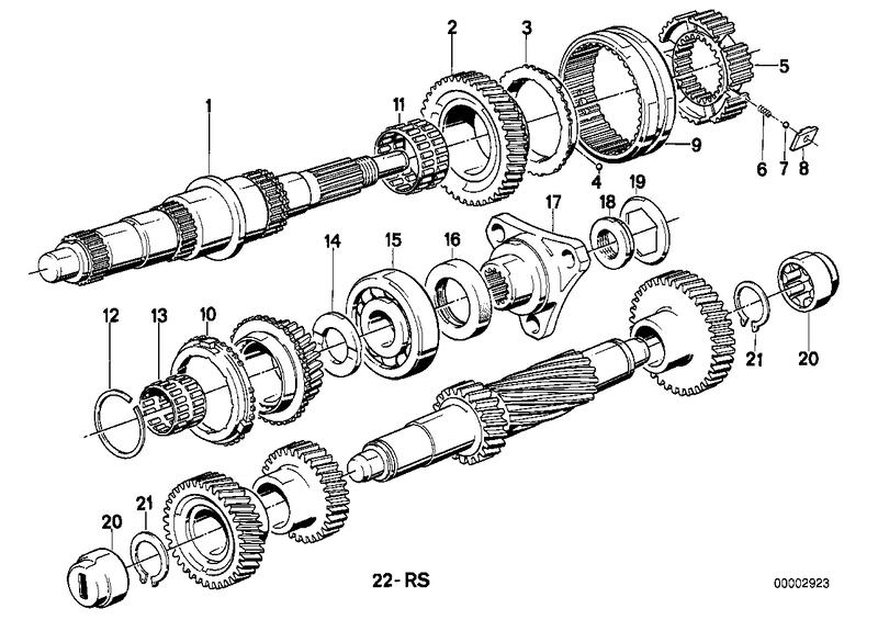 ZF s5-16 tandwiel set, onderdeele