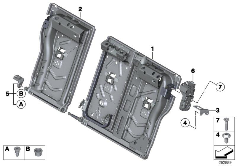 Zitting achter zittingframe basisstoel