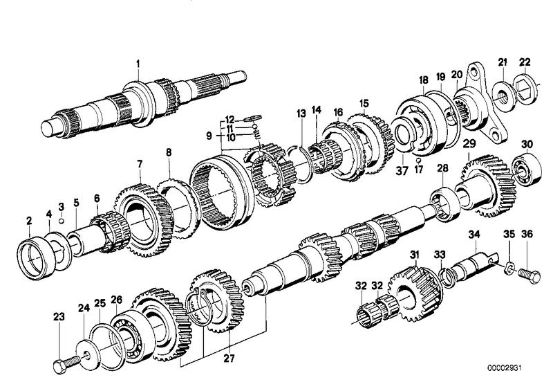 Getrag 280 tandwiel set, onderdeele