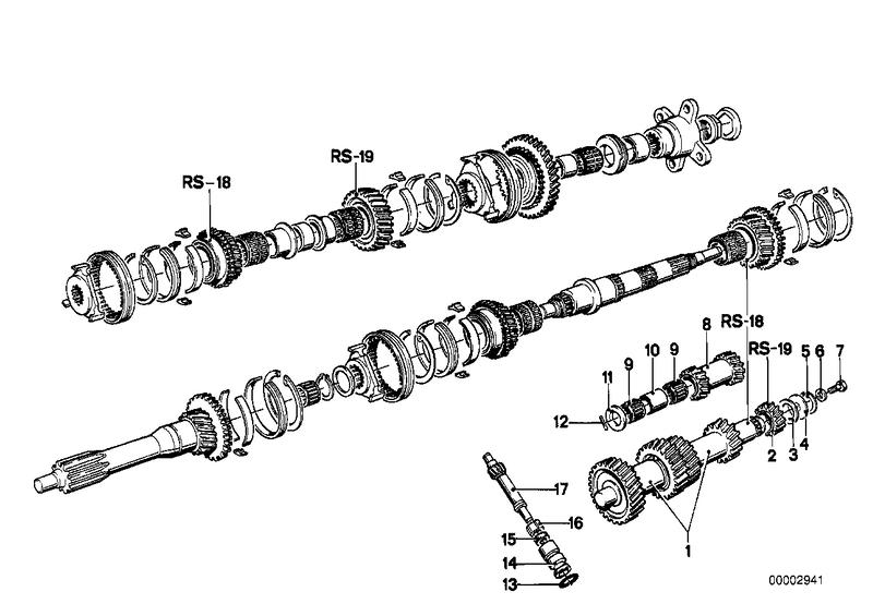 Getrag 235 tandw. set-onderdel.  / repar. set