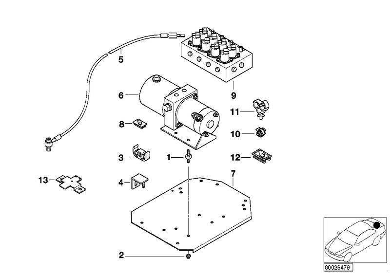 Onderdelen hydraulische raamheffer