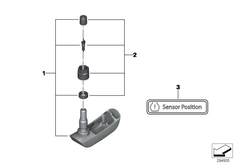 RDC-sensor achterwiel