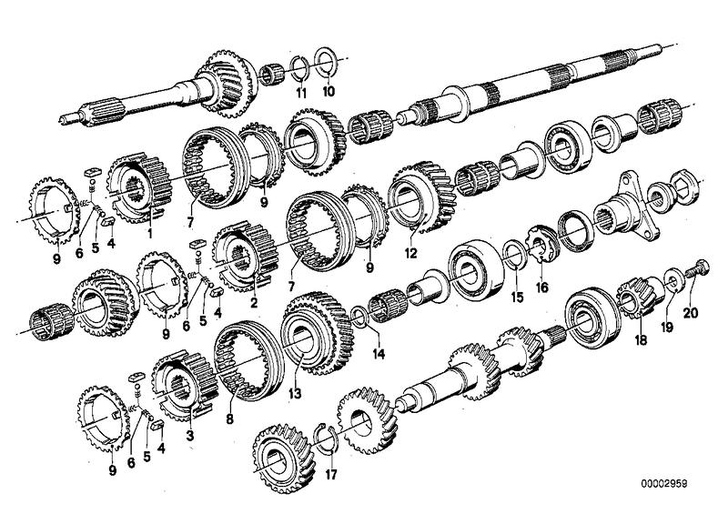 Getrag 265/5 tandwiel set, onderdeele