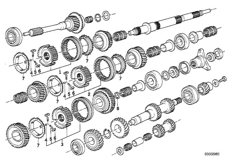 Getrag 265/5 tandwiel set, onderdeele