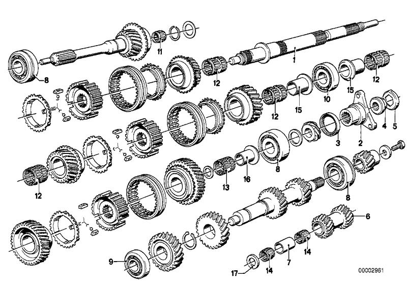 Getrag 265/5 tandwiel set, onderdeele