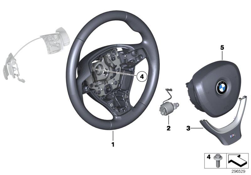 M sportstuurwiel airbag multif.  / paddels