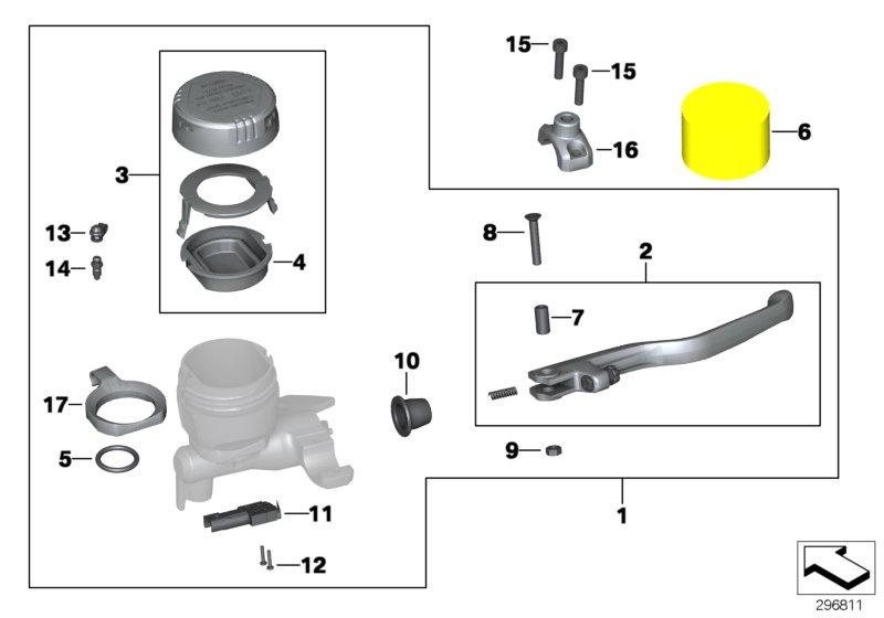 Handremarmatuur stuurklemming M5