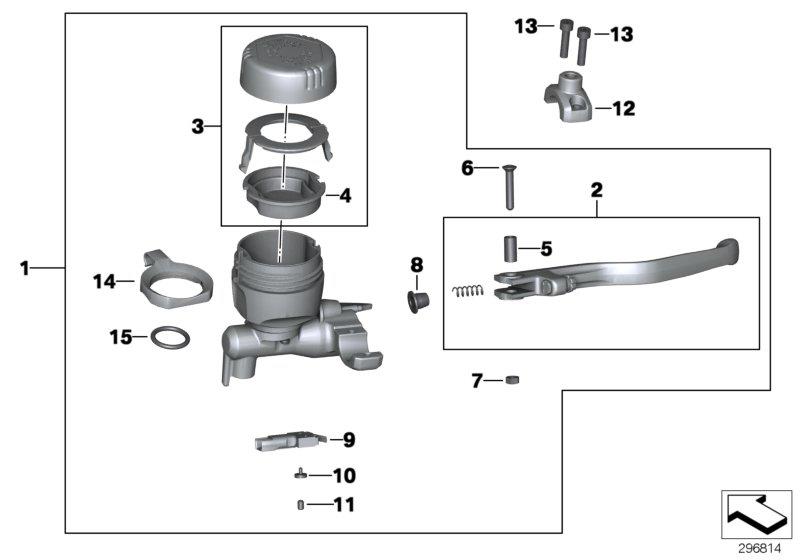 Handremarmatuur stuurklemming M6