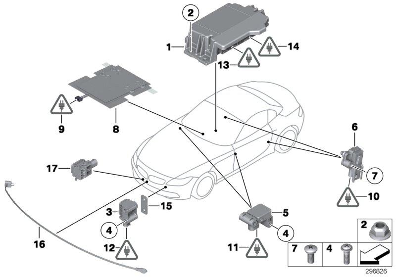 Elektro-onderdelen v airbag