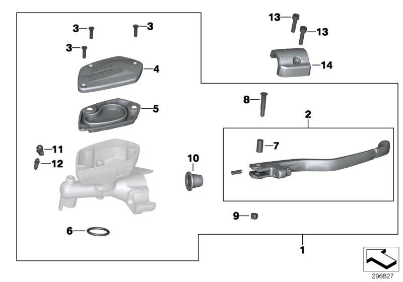 Handremarmatuur stuurklemming M5