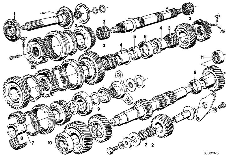 Getrag 265 / 6 tandwiel set onderd.  / lager