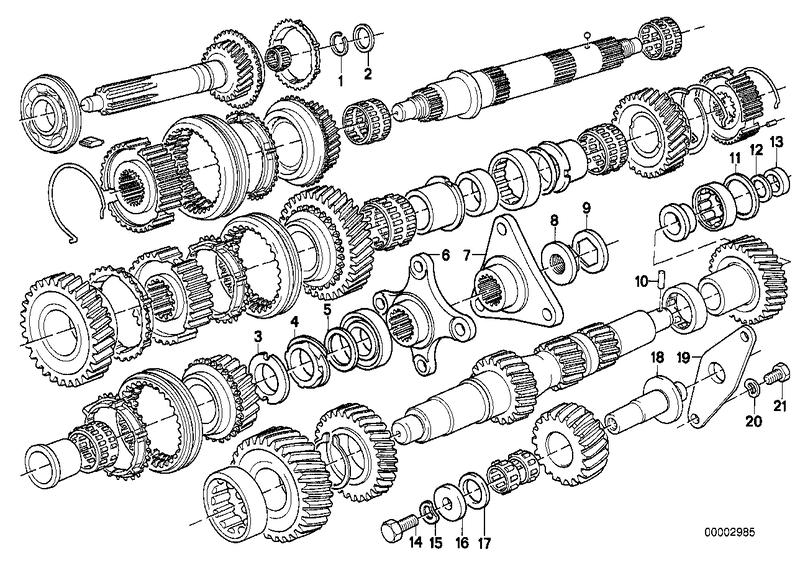 Getrag 245 / 2 / 4 tandwiel set, onderdeele