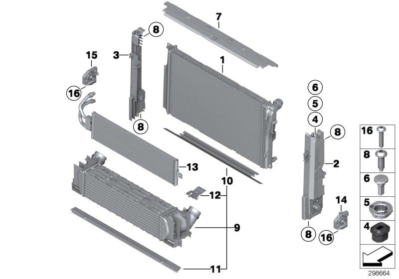 Bevestigingsdelen radiateur