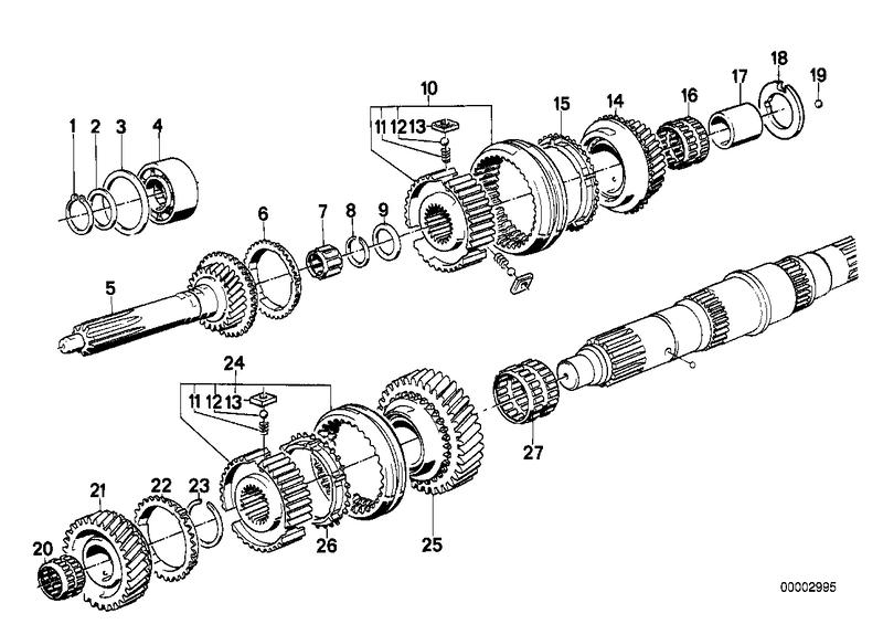 Getrag 280 tandwiel set, onderdeele