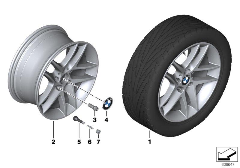 BMW LM-velg dubbele spaak 496