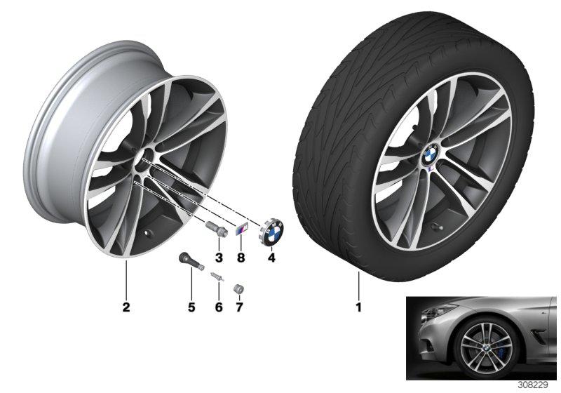 BMW lichtmet.wiel M dub.spaak 598M - 19"