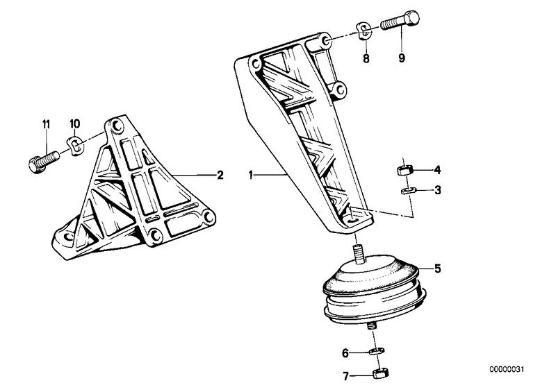 Motorophanging/motordemper