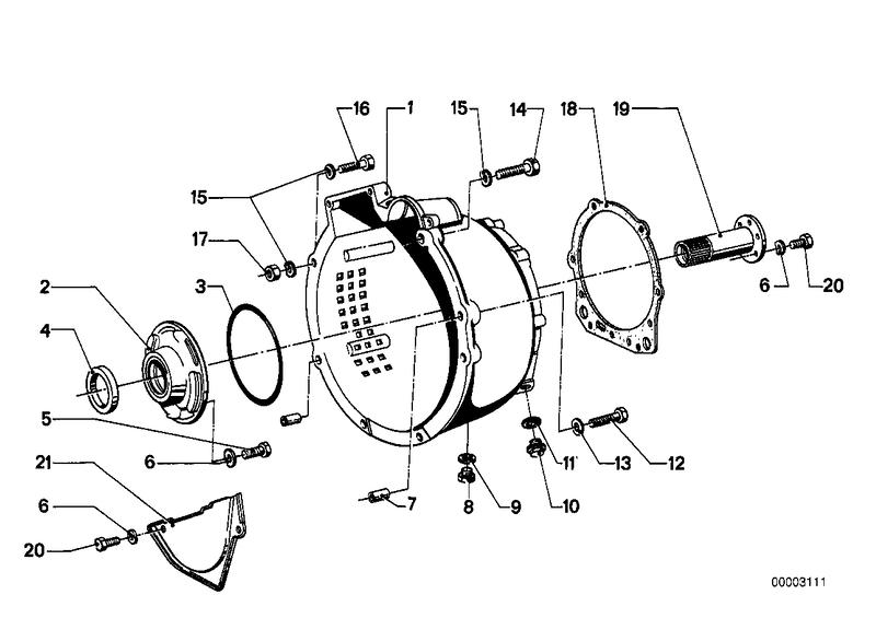 ZF 3hp12 huisdeel/olievoorziening