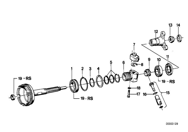 ZF 3hp20 afdrijving / tacho-aandrijving