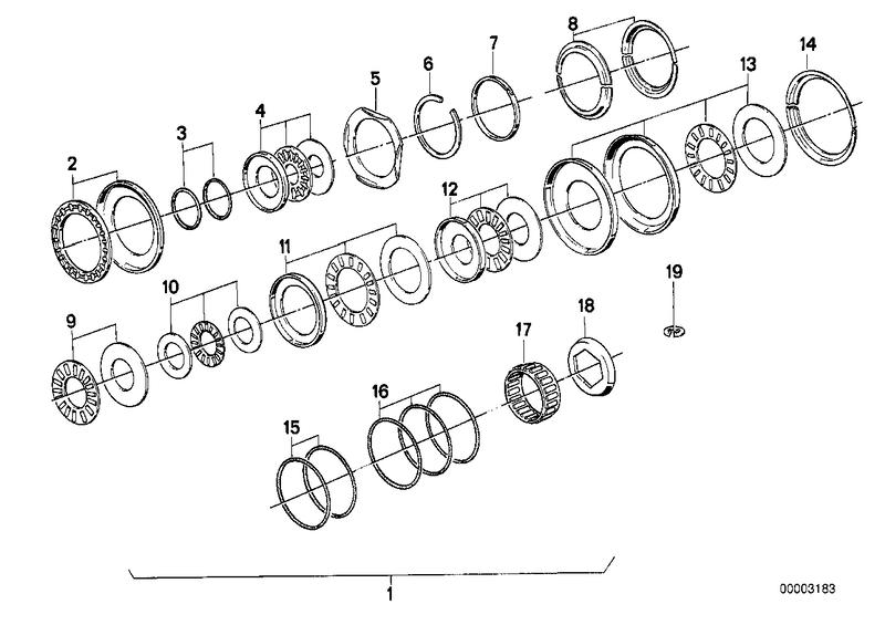 ZF 4hp22/24 ax-lager onderdelen