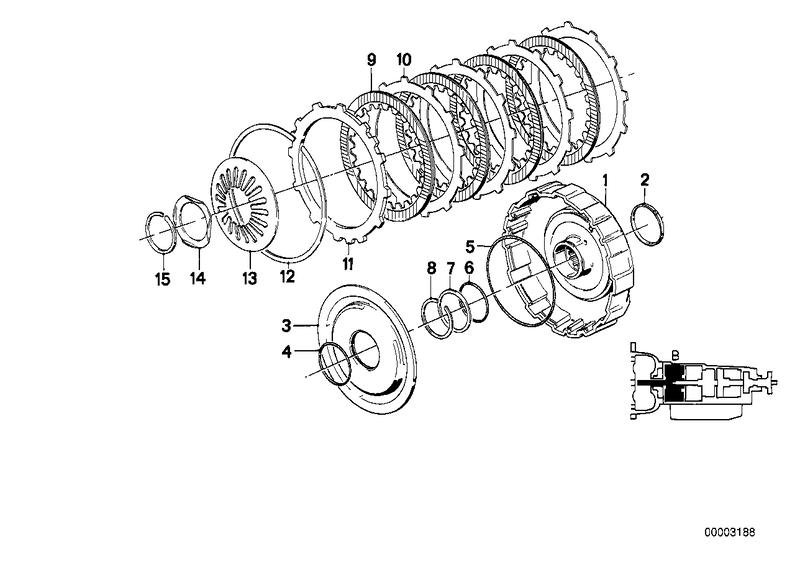 ZF 4hp22 / 24 drijfkoppeling B