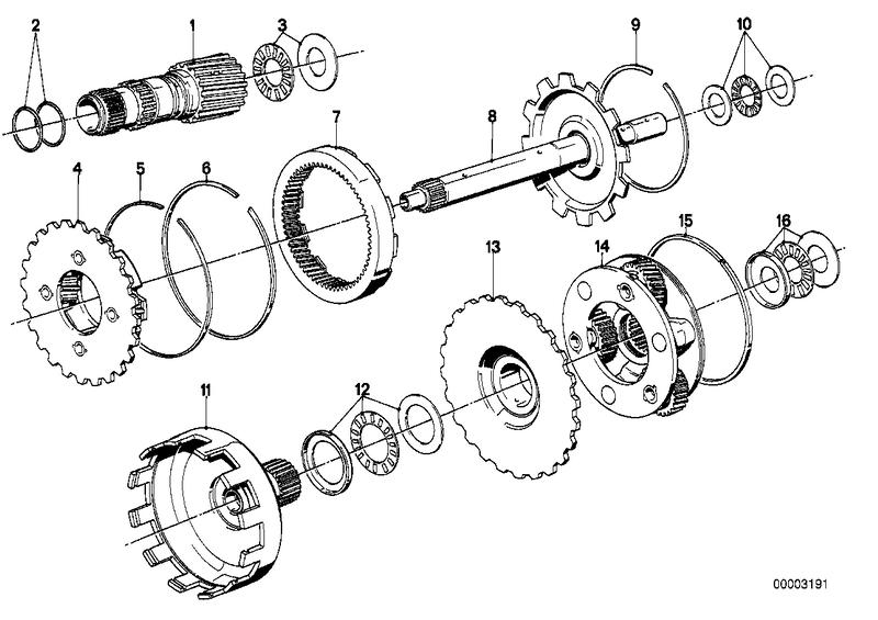 ZF 4hp22 / 24 planeetwiel stel