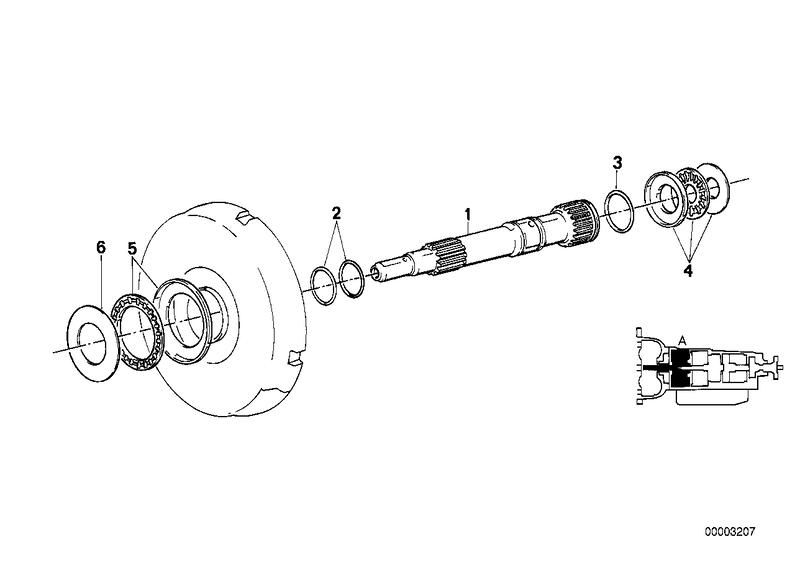 ZF 4hp22 / 24 aandrijfas