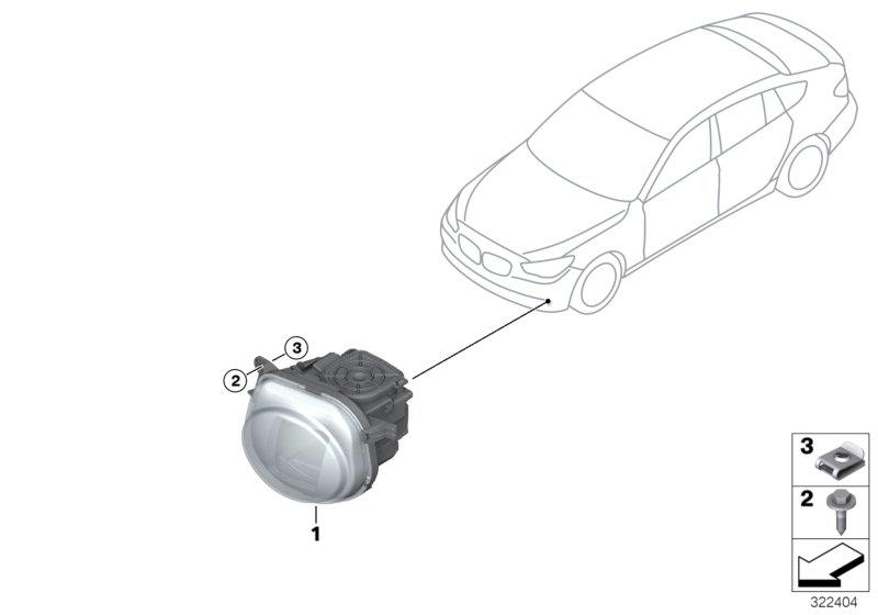 Koplamp gericht beschijnen