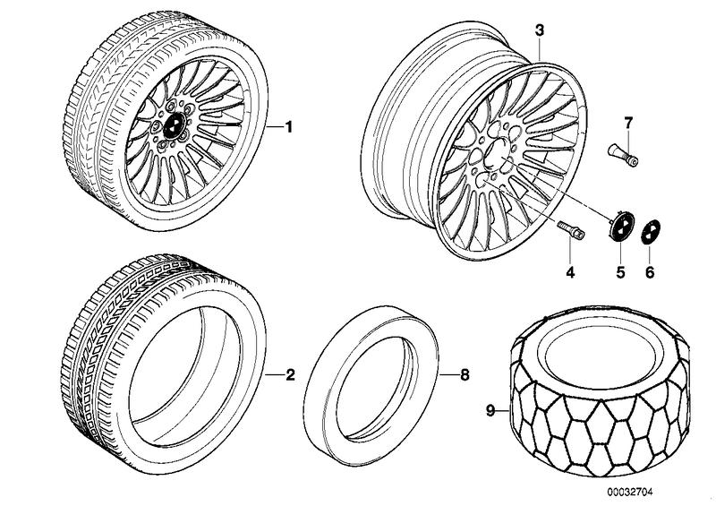 BMW wiel lichtmetaal radiale spaak 61