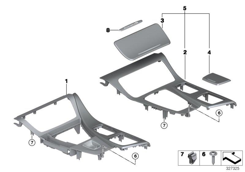 Sierafdekkingen middenconsole