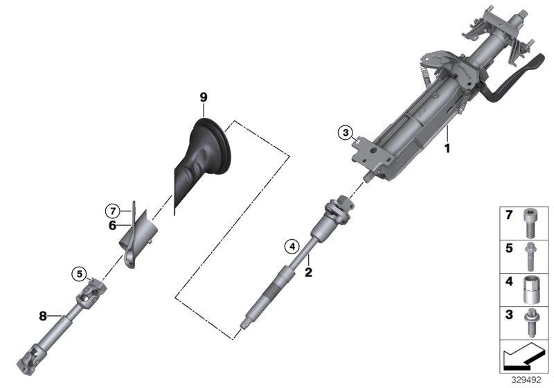 Stuurkolom mechanisch  /  stuuras