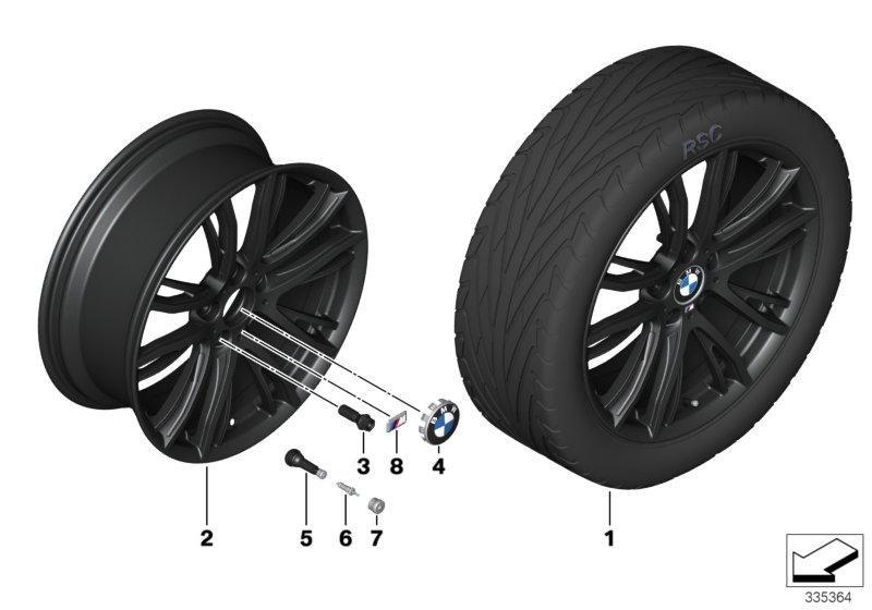 BMW LM-velg M dubbele spaak 624 - 19''