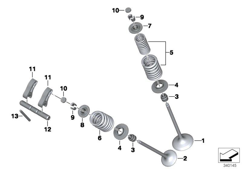 Klepbediening-inlaat klepp / uitlaat klep