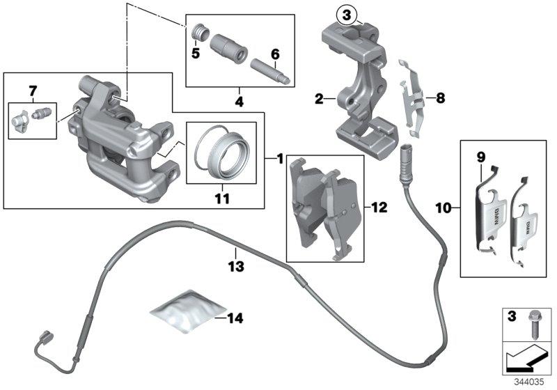 Remvoeringsensor achterrem