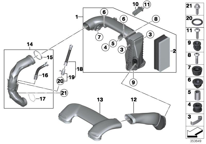 Inlaatluchtdemper / Filterelement / HFM