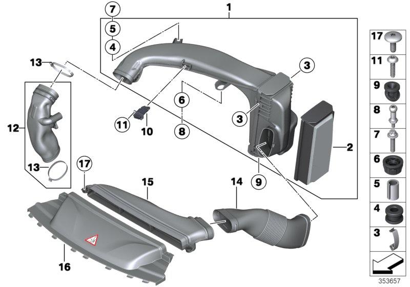 Inlaatluchtdemper / Filterelement / HFM