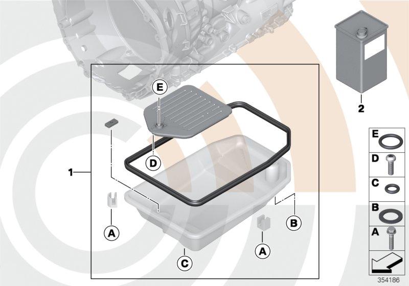 Vloeistofverv.set aut. transmissie